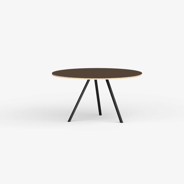 Domusnord Line View Linoleums rundt Spisebord krydsfinr 110 cm i 19 farver