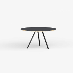 Domusnord Line View Linoleums rundt Spisebord krydsfinr 110 cm i 19 farver