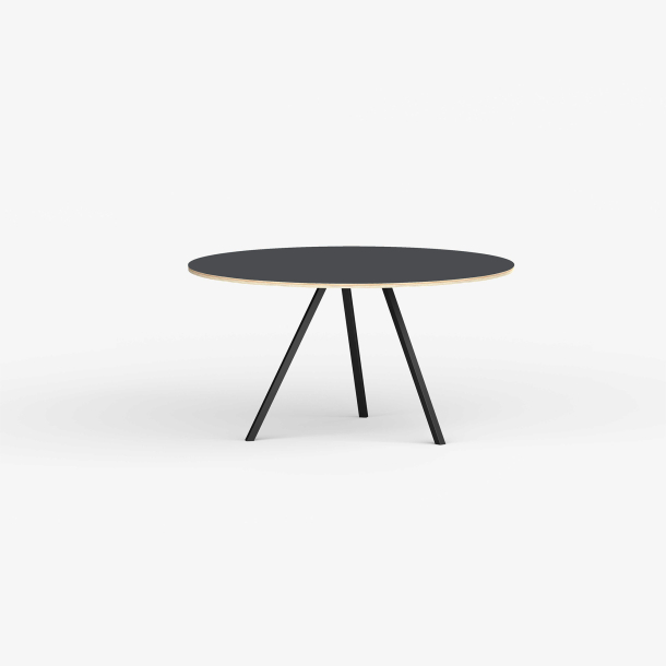 Domusnord Line View Linoleums rundt Spisebord krydsfinr 110 cm i 19 farver