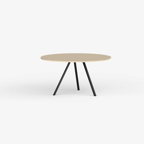 Domusnord Line View Linoleums rundt Spisebord krydsfinr 110 cm i 19 farver