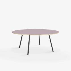 Domusnord Line View Linoleums round Dining table plywood 120 cm in 19 colors