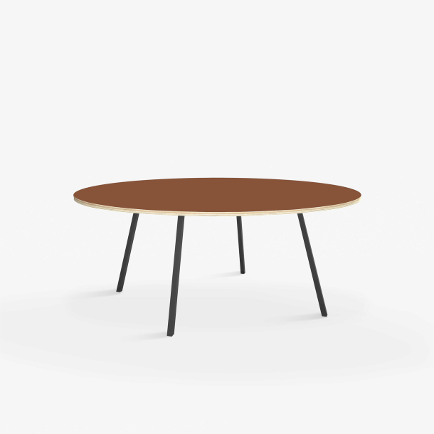 Domusnord Line View Linoleums stort rundt Spisebord krydsfinr 130 cm i 19 farver