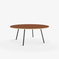 Domusnord Line View Linoleums round Dining table plywood 120 cm in 19 colors