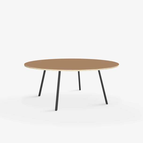 Domusnord Line View Linoleums round Dining table plywood 120 cm in 19 colors