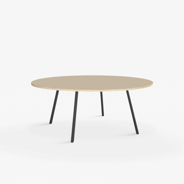 Domusnord Line View Linoleums stort rundt Spisebord krydsfinr 130 cm i 19 farver