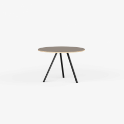 Domusnord Line View Linoleums rundt Spisebord krydsfinr 90 cm i 19 farver