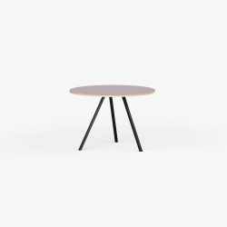 Domusnord Line View Linoleums rundt Spisebord krydsfinr 90 cm i 19 farver