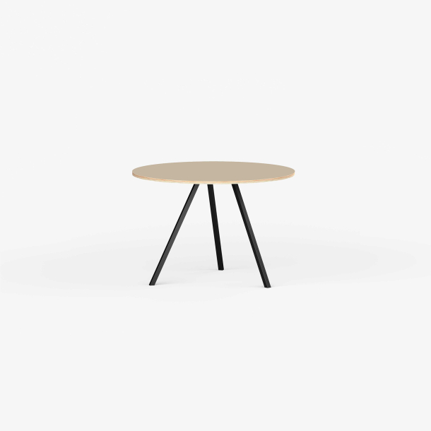 Domusnord Line View Linoleums rundt Spisebord krydsfinr 90 cm i 19 farver