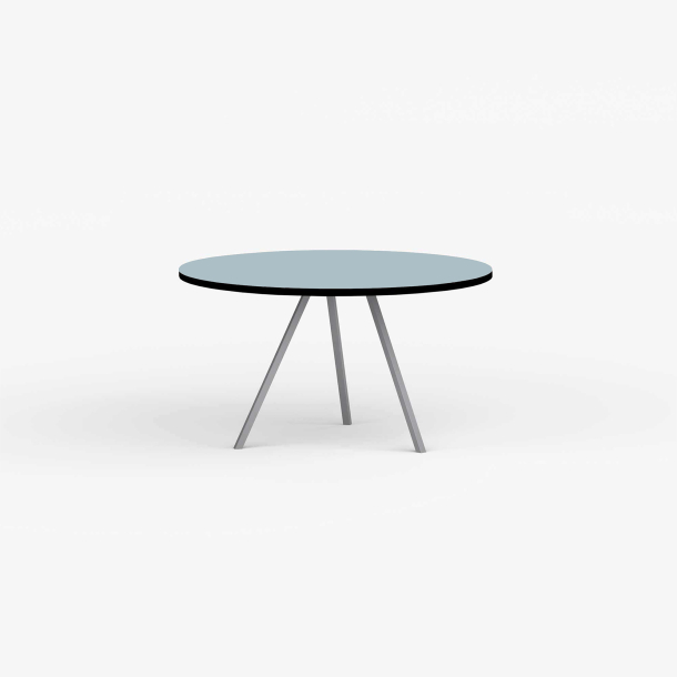 Domusnord Line View Linoleums rundt Spisebord sort kant 110 cm i 19 farver