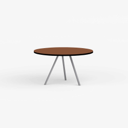 Domusnord Line View Linoleums rundt Spisebord sort kant 110 cm i 19 farver