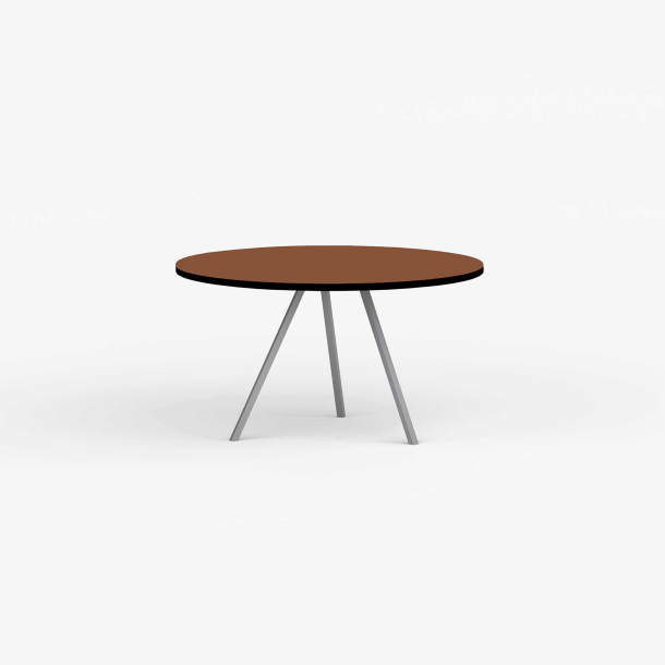 Domusnord Line View Linoleums rundt Spisebord sort kant 110 cm i 19 farver