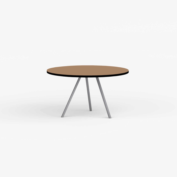 Domusnord Line View Linoleums rundt Spisebord sort kant 110 cm i 19 farver