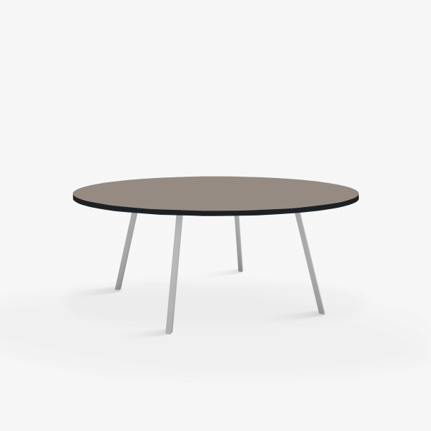 Domusnord Line View Linoleums round Dining table black edge 120 cm in 19 colors