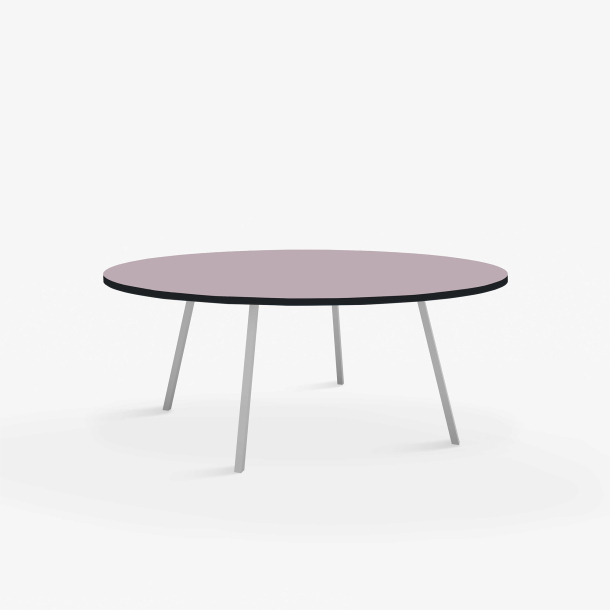 Domusnord Line View Linoleums round Dining table black edge 120 cm in 19 colors