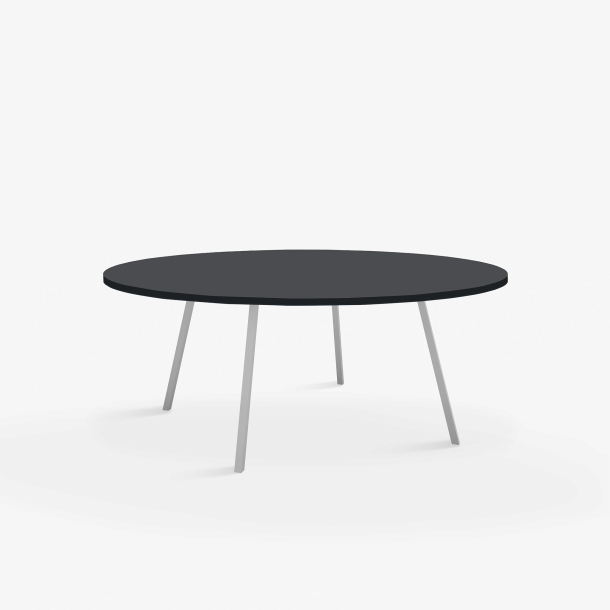 Domusnord Line View Linoleums round Dining table black edge 120 cm in 19 colors
