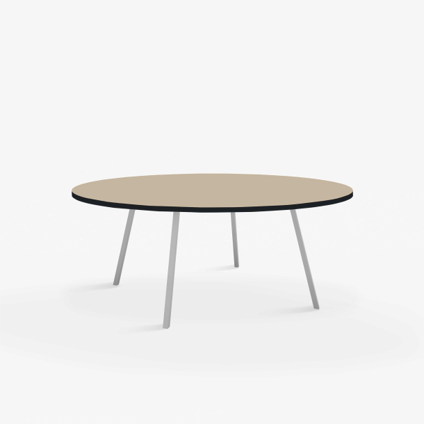 Domusnord Line View Linoleums round Dining table black edge 120 cm in 19 colors