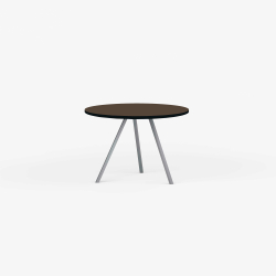 Domusnord Line View Linoleums round Dining table black edge 90 cm in 19 colors