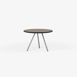 Domusnord Line View Linoleums round Dining table black edge 90 cm in 19 colors