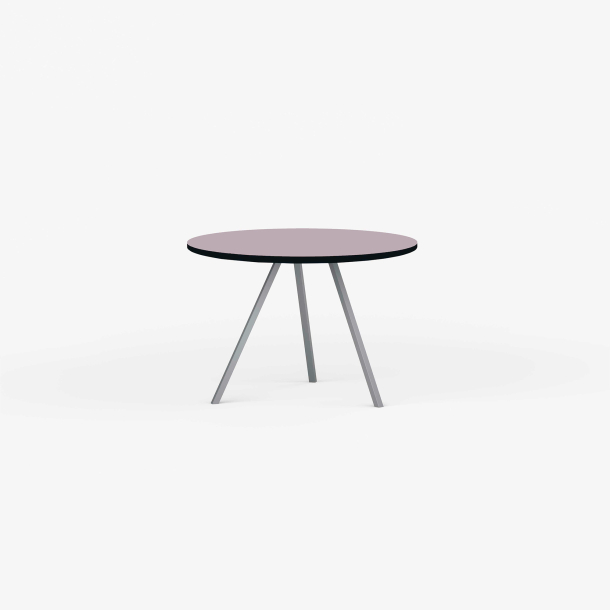 Domusnord Line View Linoleums round Dining table black edge 90 cm in 19 colors