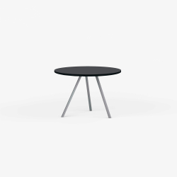 Domusnord Line View Linoleums round Dining table black edge 90 cm in 19 colors