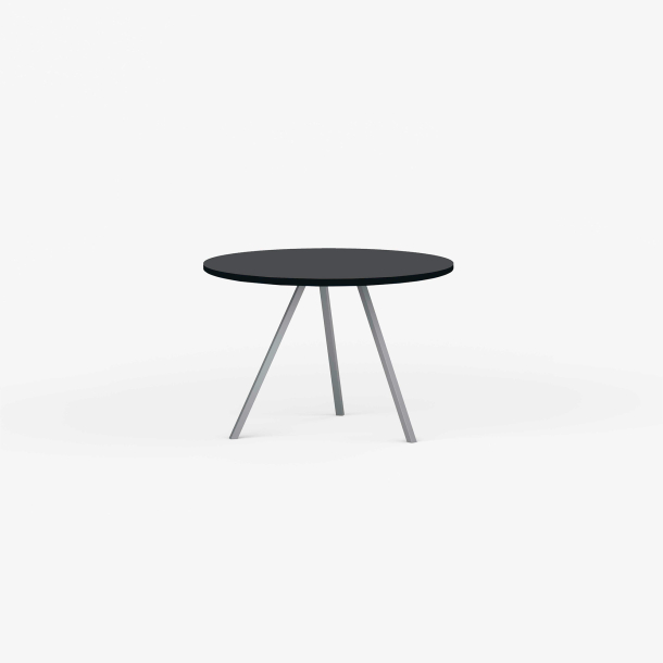Domusnord Line View Linoleums round Dining table black edge 90 cm in 19 colors