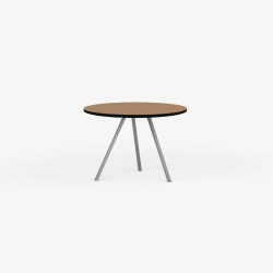 Domusnord Line View Linoleums round Dining table black edge 90 cm in 19 colors
