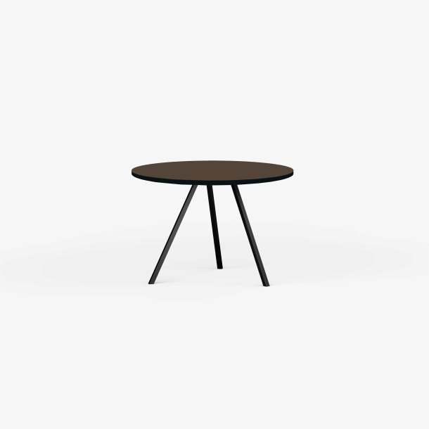 Domusnord Line View Linoleums round Dining table black edge 90 cm in 19 colors