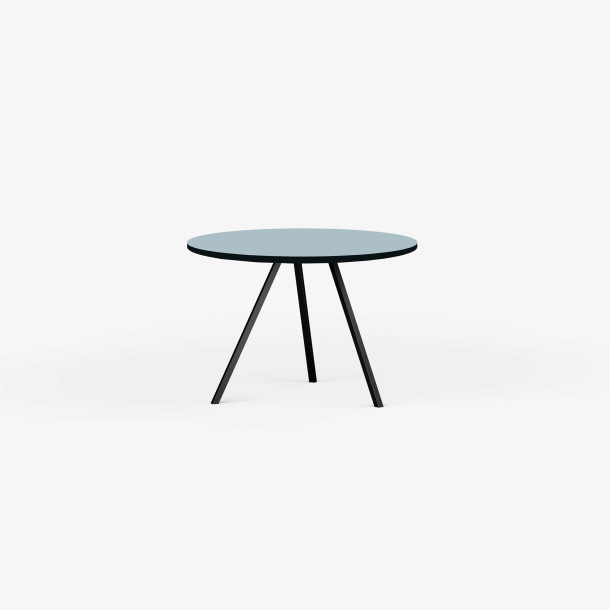Domusnord Line View Linoleums round Dining table black edge 90 cm in 19 colors