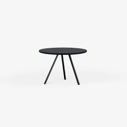 Domusnord Line View Linoleums round Dining table black edge 90 cm in 19 colors