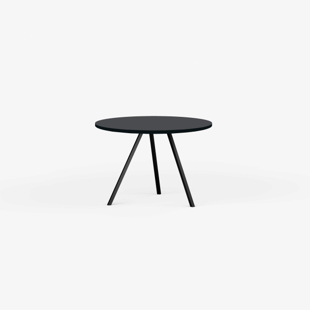 Domusnord Line View Linoleums round Dining table black edge 90 cm in 19 colors