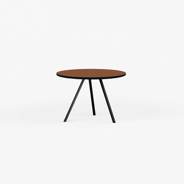 Domusnord Line View Linoleums round Dining table black edge 90 cm in 19 colors