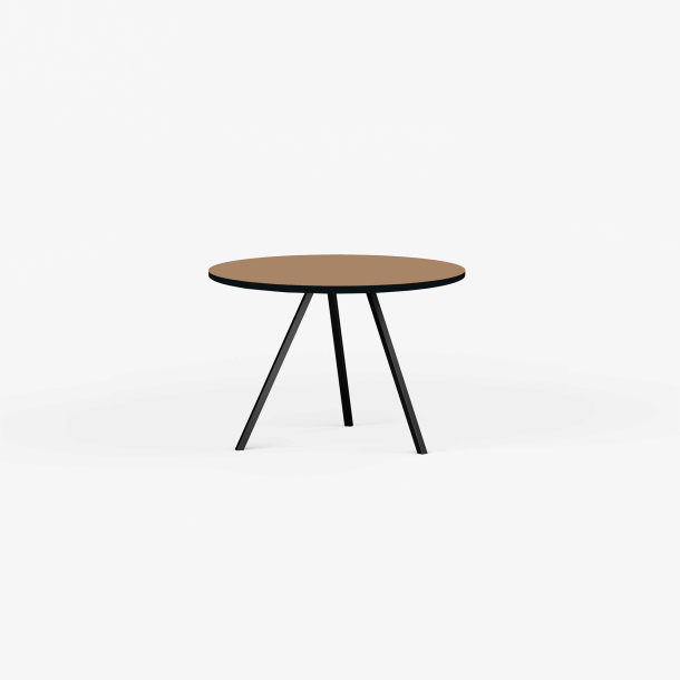 Domusnord Line View Linoleums round Dining table black edge 90 cm in 19 colors