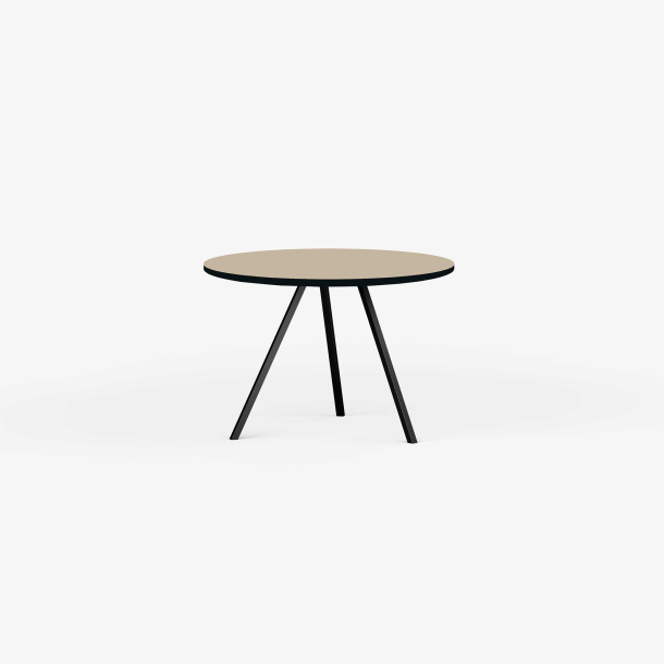 Domusnord Line View Linoleums round Dining table black edge 90 cm in 19 colors