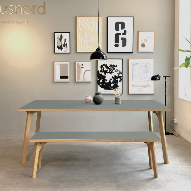 Domusnord Room Linoleums Stort Spisebord i Eg 230 x 90 cm i 19 farver
