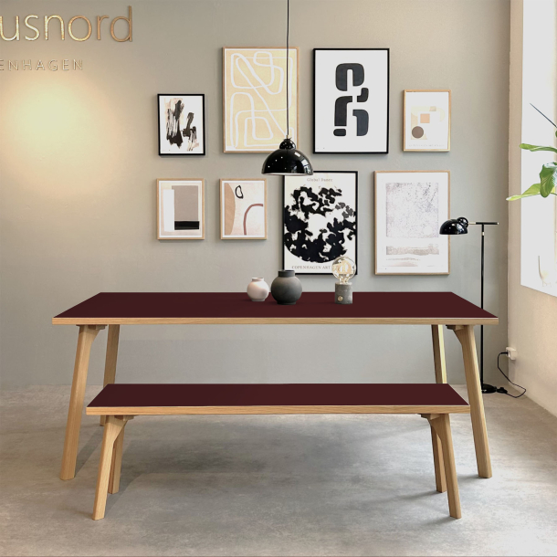 Domusnord Room Linoleums Spisebord i Eg 270 x 100 cm i 19 farver