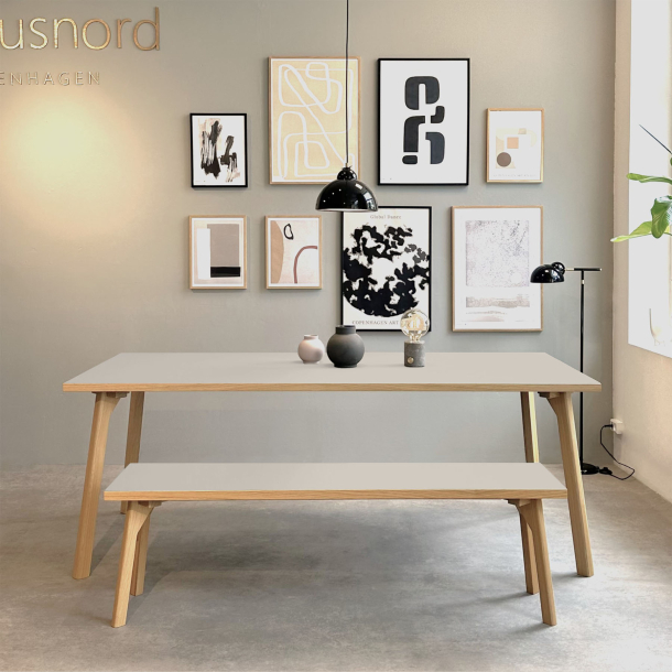 Domusnord Room Linoleums Desk and dining table in Oak 160 x 80 cm in 19 colors