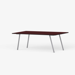 Domusnord Line View Linoleums konferencebord og mdebord med sort kant 160 x 80 cm i 14 farver