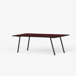 Domusnord Line View Linoleums konferencebord og mdebord med sort kant 160 x 80 cm i 14 farver