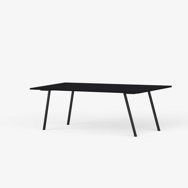 Domusnord Line View Linoleums konferencebord og mdebord med sort kant 160 x 80 cm i 14 farver