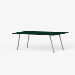 Domusnord Line View Linoleums konferencebord og mdebord med sort kant 160 x 80 cm i 14 farver