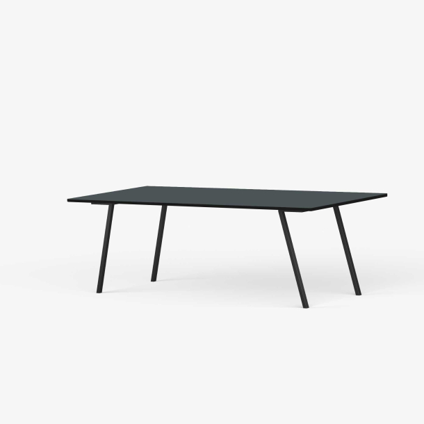 Domusnord Line View Linoleums konferencebord og mdebord med sort kant 160 x 80 cm i 14 farver