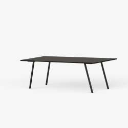 Domusnord Line View Linoleums konferencebord og mdebord med sort kant 160 x 80 cm i 14 farver