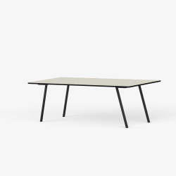 Domusnord Line View Linoleums konferencebord og mdebord med sort kant 160 x 80 cm i 14 farver