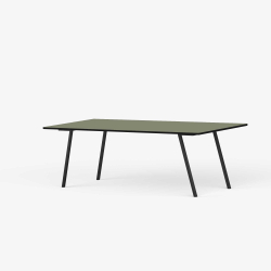 Domusnord Line View Linoleums konferencebord og mdebord med sort kant 160 x 80 cm i 14 farver