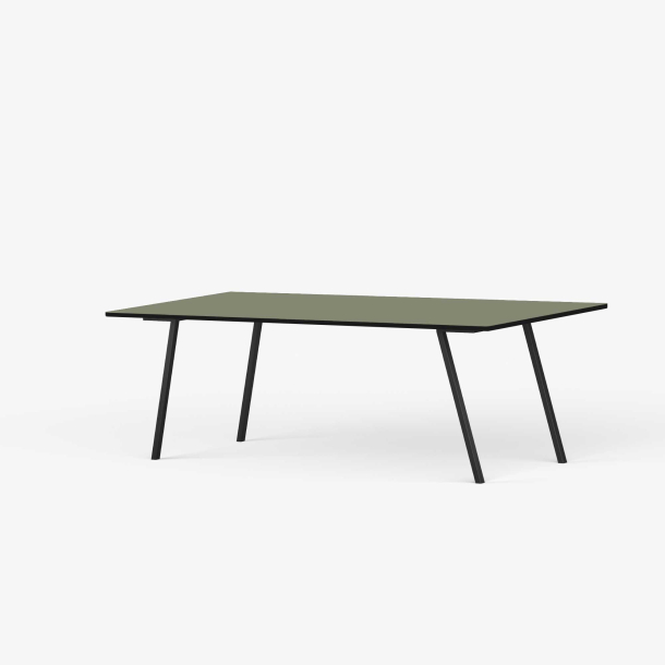 Domusnord Line View Linoleums konferencebord og mdebord med sort kant 160 x 80 cm i 14 farver