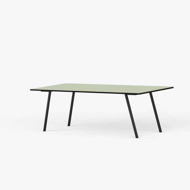 Line View Linoleums Skrive- og spisebord med sort kant 160 x 80 cm i 14 farver