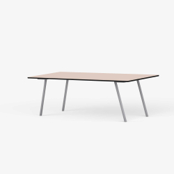 Domusnord Line View Linoleums konferencebord og mdebord med sort kant 160 x 80 cm i 14 farver