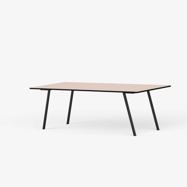 Domusnord Line View Linoleums konferencebord og mdebord med sort kant 160 x 80 cm i 14 farver