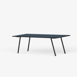 Domusnord Line View Linoleums konferencebord og mdebord med sort kant 160 x 80 cm i 14 farver