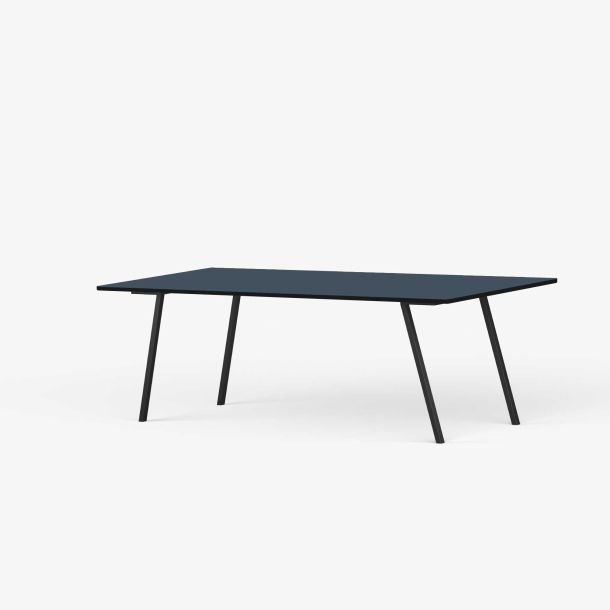 Domusnord Line View Linoleums konferencebord og mdebord med sort kant 160 x 80 cm i 14 farver
